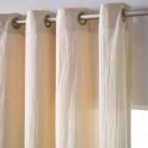Rideau L.140xH.260 - beige - Gaze de coton - Becquet