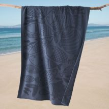 Drap de plage 100x150 - bleu orage - Becquet