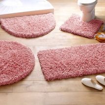 Tapis 1/2 lune 55x85 - rose nude - Coton - Becquet