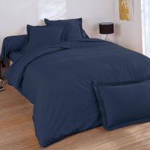 Drap-housse 140x200x28 - bleu marine - Coton - Becquet
