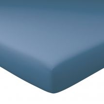 Drap-housse grand bonnet 140x200x30 - bleu océan - Coton - Becquet