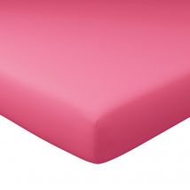 Drap-housse grand bonnet 90x200x30 - rose bonbon - Coton - Becquet