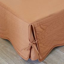 Housse cache sommier 140x190 - marron caramel - Coton - Becquet
