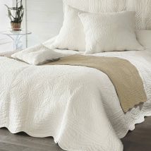 Chemin de lit 50x200 - beige ficelle - Coton - Becquet