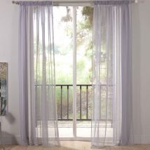 Voilage L.415xH.240 - gris perle - Becquet