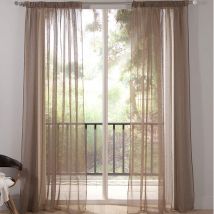 Voilage L.295xH.180 - marron taupe - Becquet
