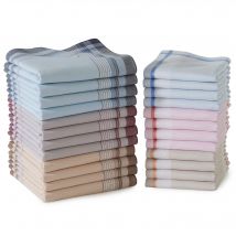 Mouchoirs 29x29 Lot de 12 - Multicolore - Coton - Becquet