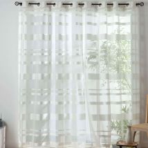 Voilage L.140xH.240 - blanc ivoire - Becquet