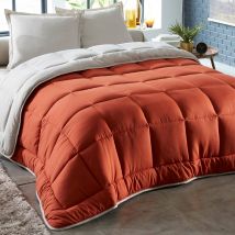 Couette chaude 260x240 - orange terracotta - Becquet