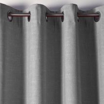 Rideau occultant L.135xH.180 - gris - Coton - Becquet