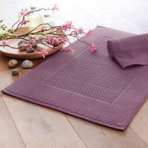 Tapis de bain 50x70 Lot 2 - violet prune - Coton - Becquet