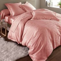 Drap-housse 90x190x28 - rose poudré - Coton - Becquet