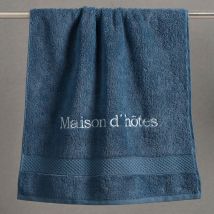 Serviette de toilette 50x100 - bleu de chine - Coton - Becquet