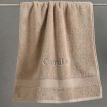 Gant de toilette 15x21 Lot de 2 - marron taupe - Coton - Becquet