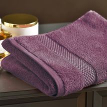 Serviette de toilette 50x100 - violet aubergine - Coton - Becquet