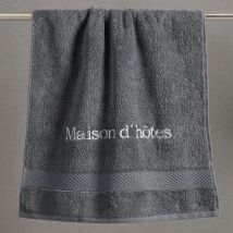 Drap de bain 70x140 - gris moyen - Coton - Becquet