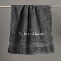 Serviette de toilette 50x100 - gris charbon - Coton - Becquet
