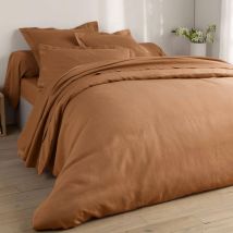 Drap-housse 90x200x28 - marron caramel - Becquet