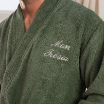 Peignoir de bain L - vert olive - Bois - Becquet
