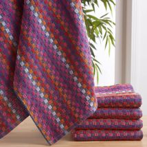Essuie-mains 45x70 Lot de 6 - rose - Coton - Becquet