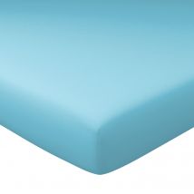 Drap-housse grand bonnet 90x200x32 - bleu nuage - Becquet