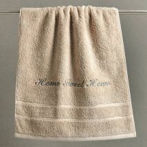 Serviette de toilette personnalisée 50x100 - beige sable - Becquet