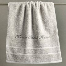 Serviette invité personnalisée 30x50 - gris brume - Becquet