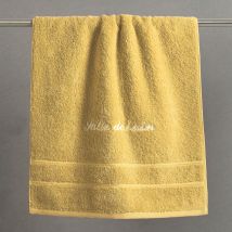 Serviette invité 30x50 - jaune paille - Coton - Becquet