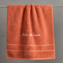 Drap de Bain Personnalisé 70x140 - orange terracotta - Becquet