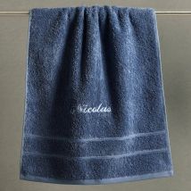 Gant de Toilette Personnalisé 15x21 Lot de 2 - violet indigo - Becquet