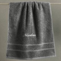 Drap de Bain Personnalisé 70x140 - gris granit - Becquet