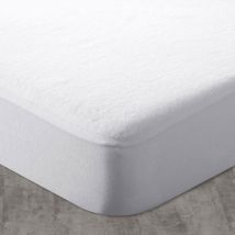 protège matelas grands bonnets 90x190x30 - blanc - Becquet