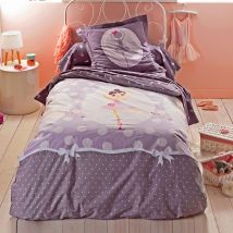 Drap-housse 90x190x28 - violet - Coton - Becquet