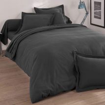 Drap-housse 90x200x28 - gris anthracite - Coton - Becquet
