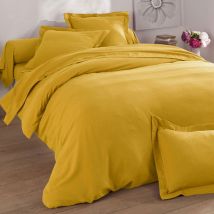 Housse de couette 140x200 - jaune moutarde - Coton - Becquet