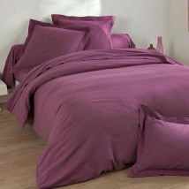 Housse de couette 140x200 - violet violine - Coton - Becquet
