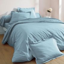 Housse de couette 140x200 - bleu glacier - Coton - Becquet