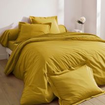 Housse de couette 200x200 - jaune ocre - Coton - Becquet