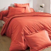 Housse de couette 240x220 - orange terracotta - Coton - Becquet