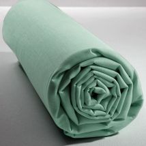 Drap-housse Tête et pied reglable 180x200x28 - vert céladon - Coton - Becquet