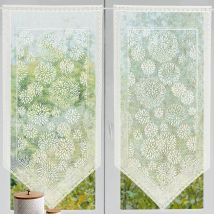 Voilage Pointe L.60xh.120 Lot De 2 - Blanc Écru - Becquet - Fabriqué en France
