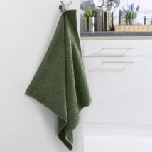 Essuie-mains 50x50 Lot 2 - vert olive - Coton - Becquet