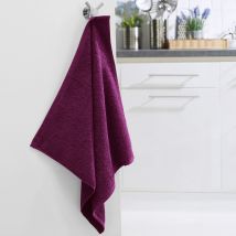 Essuie-mains 50x50 Lot de 2 - violet prune - Coton - Becquet