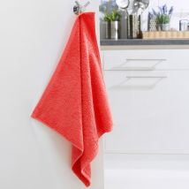 Essuie-mains 50x50 Lot de 2 - orange corail - Coton - Becquet