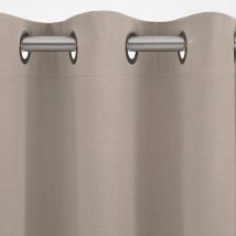 Rideau occultant L.135xH.180 - marron taupe - Coton - Becquet