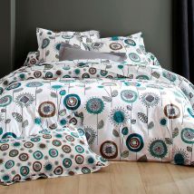 Drap-housse 90x190x28 - bleu - Coton - Becquet
