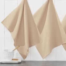 Torchons 50x70 Lot de 3 - beige - Coton - Becquet