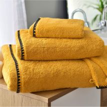 Serviette invité 30x50 lot de 2 - jaune safran - Coton - Becquet