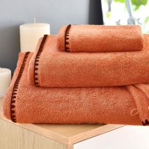 Serviette invité 30x50 lot de 2 - rouge brique - Coton - Becquet