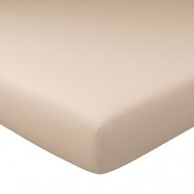 Drap-housse grand bonnet 120x190x40 - beige sable - Coton - Becquet